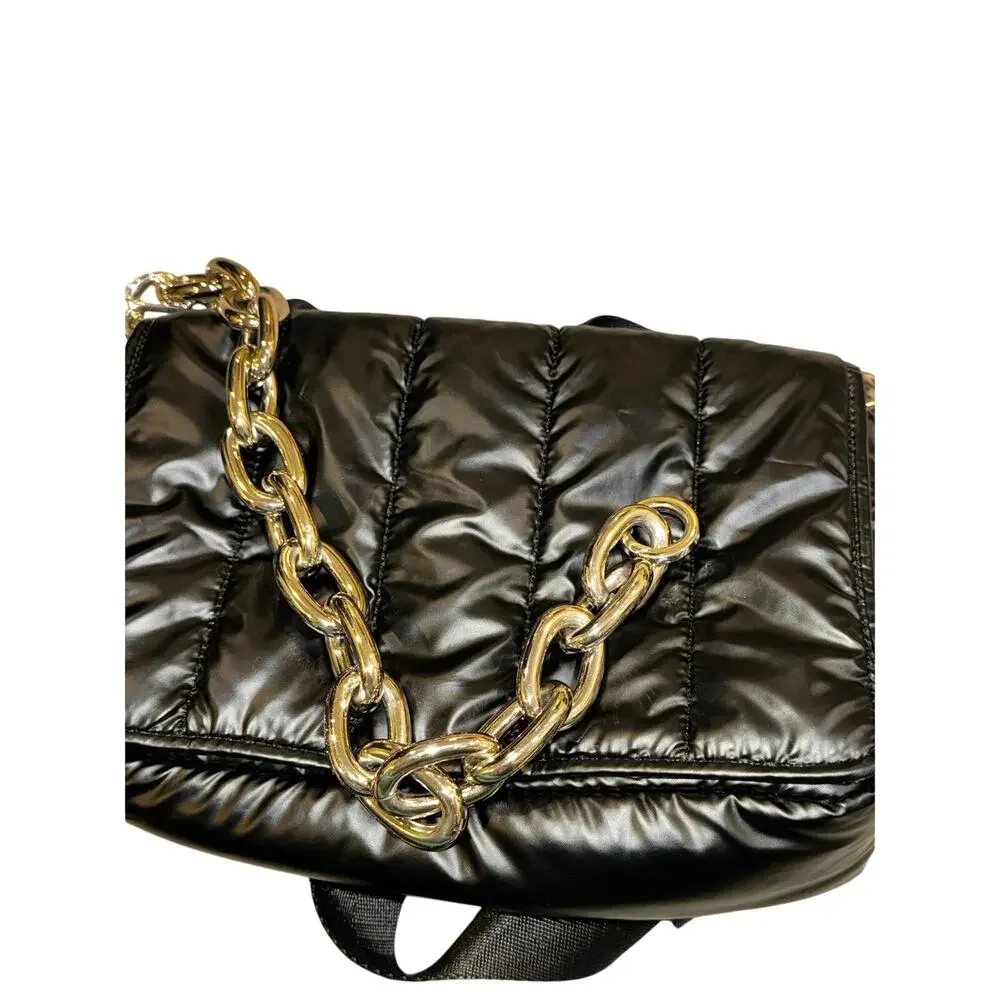 Vince Camuto Black Quilted‎ Puffer Crossbody Messenger Bag